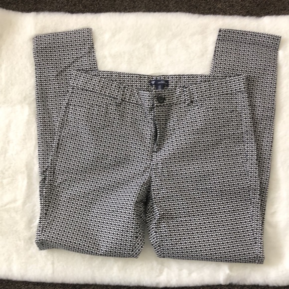 Gap slim fit cotton black/white print pants size 8 - Picture 3 of 4